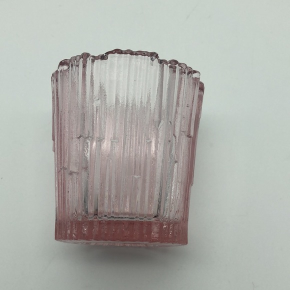 PINK glass vase and small glass cup. - Picture 11 of 12